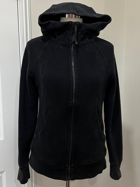 lululemon athletica Tops - Lululemon Scuba Hoodie Cotton Fleece Black Size 6 Long Sleeve Comfy Long Sleeve